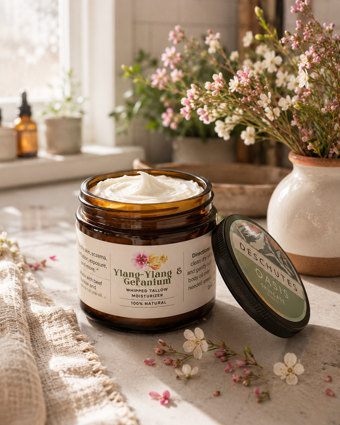 Ylang-Ylang & Geranium Whipped Tallow Balm